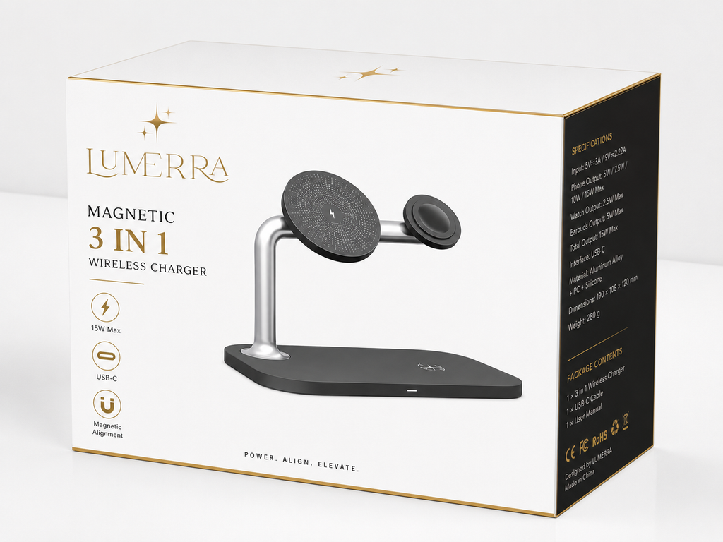 Magnetic 3-in-1 Wireless Charger