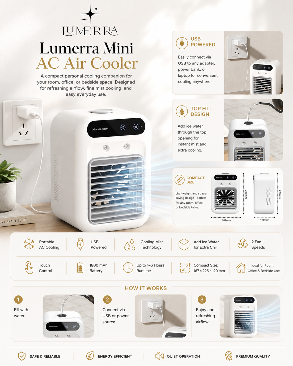 ArcticFlow Portable AC Cooler Fan